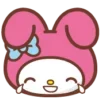 Стикер 36 😏My Melody Bunny Emoji