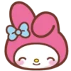 Стикер 39 😏My Melody Bunny Emoji
