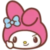 Стикер 22 😏My Melody Bunny Emoji