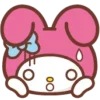 Стикер 19 😏My Melody Bunny Emoji