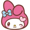 Стикер 34 😏My Melody Bunny Emoji