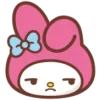 Стикер 28 😏My Melody Bunny Emoji