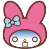Стикер 30 😏My Melody Bunny Emoji