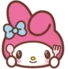 Стикер 21 😏My Melody Bunny Emoji