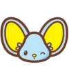 Стикер 10 😏My Melody Bunny Emoji