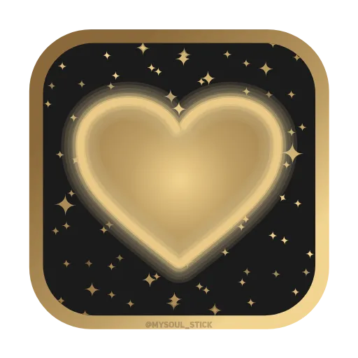 🖤 Стикер «Golden Dust Font» для Telegram
