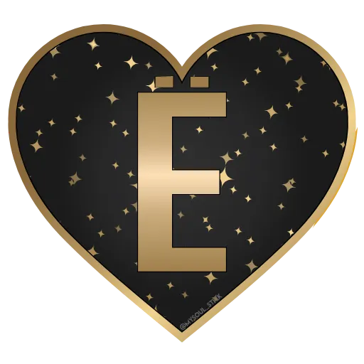 🖤 Стикер «Golden Dust Font» для Telegram