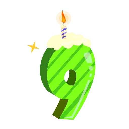9️⃣ Стикер «Bithday Party» для Telegram