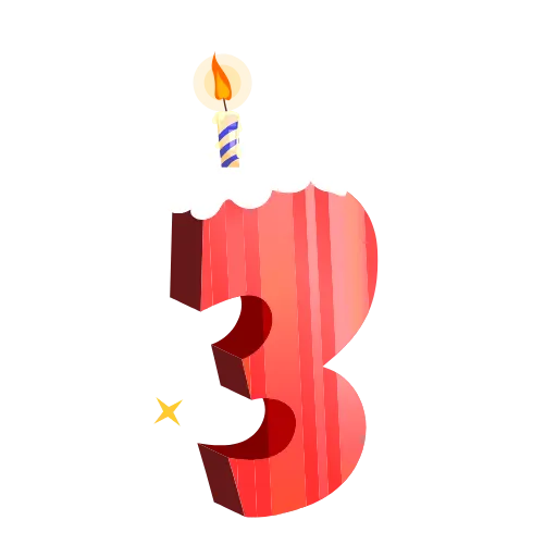 3️⃣ Стикер «Bithday Party» для Telegram