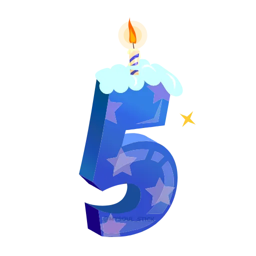 5️⃣ Стикер «Bithday Party» для Telegram