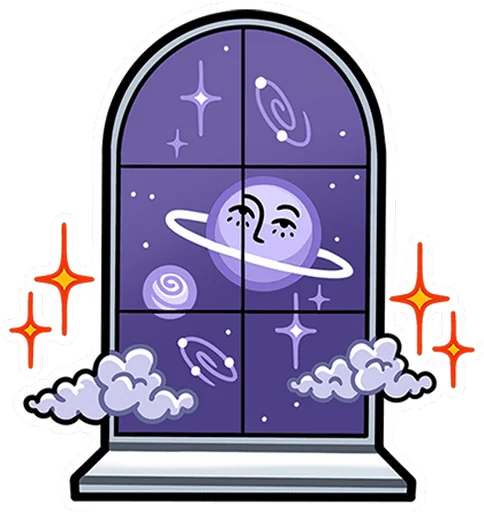 🤩 Стикер «Мистический шёпот без» для Telegram