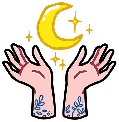 🤩 Стикер «Мистический шёпот без» для Telegram