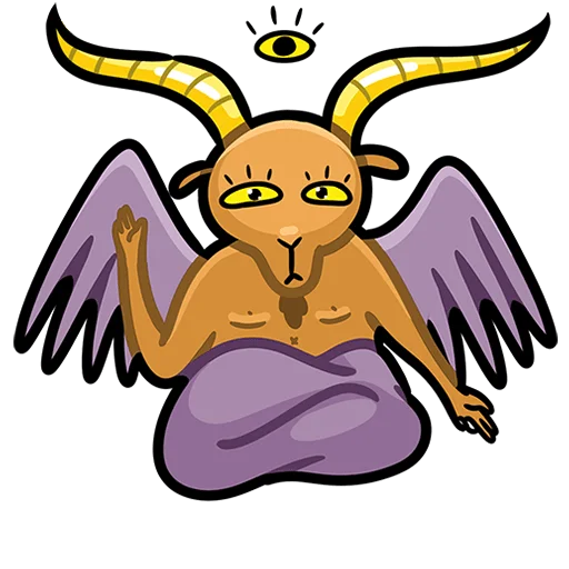 🐐 Стикер «Мистический шепот без текста» для Telegram