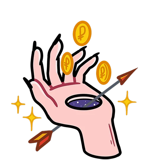 🤑 Стикер «Мистический шепот без текста» для Telegram