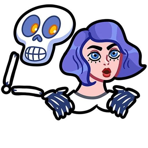 💀 Стикер «Мистический шепот без текста» для Telegram