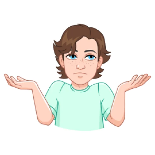 🤷‍♂️ Стикер «Мой vmoji но это Дим-Димыч» для Telegram