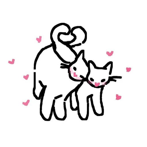 🐦 Стикер «Cute cats» для Telegram