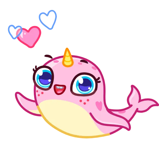 😘 Эмодзи «Narwhalentine» для Telegram