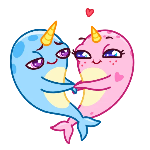 Эмодзи Narwhalentine для Telegram — скачать
