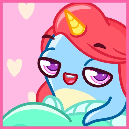 😏 Эмодзи «Narwhalentine» для Telegram
