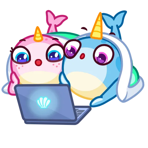 💻 Эмодзи «Narwhalentine» для Telegram