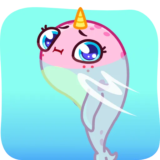 😳 Эмодзи «Narwhalentine» для Telegram