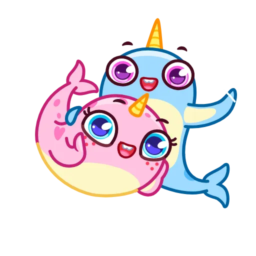👋 Эмодзи «Narwhalentine» для Telegram