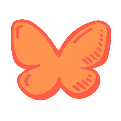 🦋 Эмодзи «Оранжевые буквы, векторные» для Telegram
