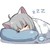 Стикер 23 Nachoneko - некосмайлики с кошкодевочками и не только