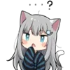 Стикер 41 Nachoneko - некосмайлики с кошкодевочками и не только