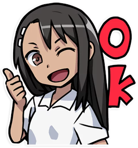 👍 Стикер «Nagatoro-san» для Telegram
