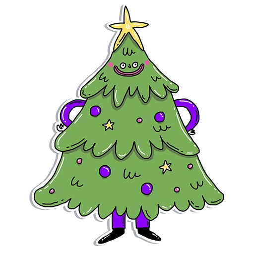 🎄 Стикер «всратенький» для Telegram