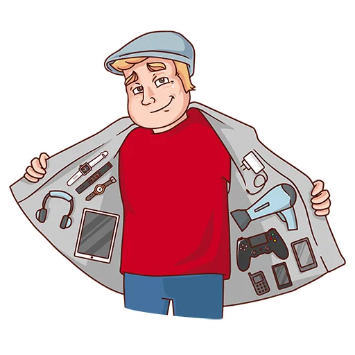 🧥 Стикер «Халявщики» для Telegram