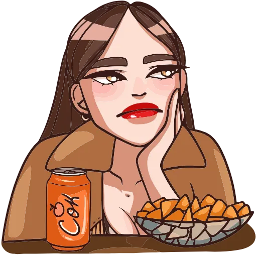 😐 Эмодзи «Нэнси» для Telegram