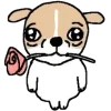 🌹 Эмодзи «нарисованные собачки» для Telegram