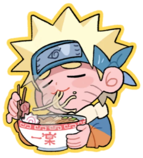 🍜 Стикер «naruto cute» для Telegram