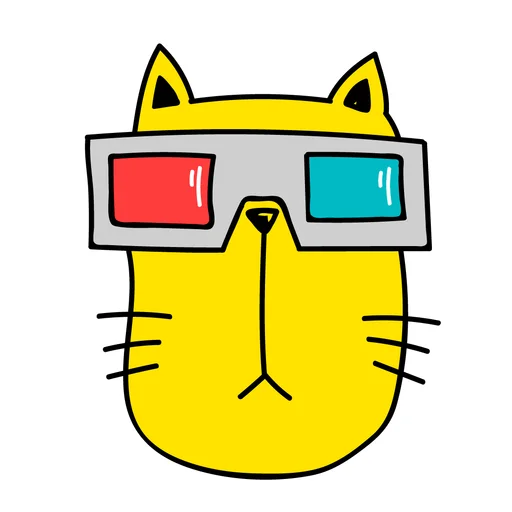 😠 Стикер «Нарисованный котик» для Telegram