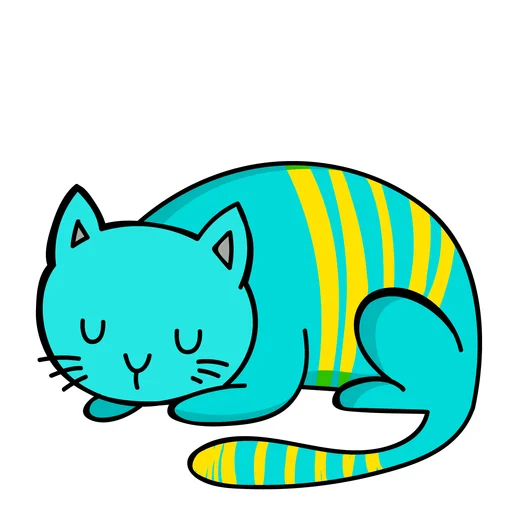 😮 Стикер «Нарисованный котик» для Telegram