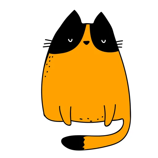 😮 Стикер «Нарисованный котик» для Telegram