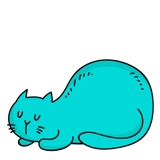 😧 Стикер «Нарисованный котик» для Telegram