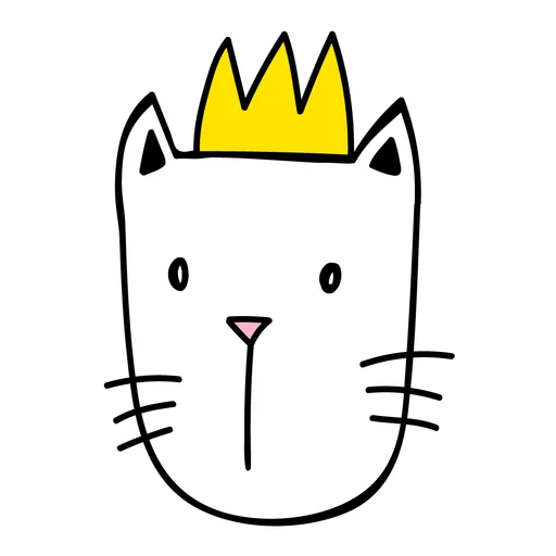 😲 Стикер «Нарисованный котик» для Telegram