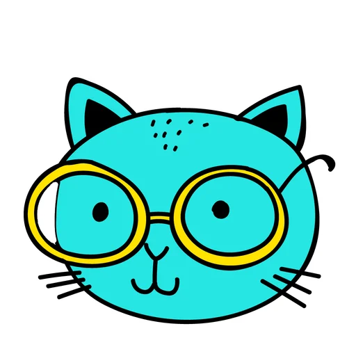 😶 Стикер «Нарисованный котик» для Telegram