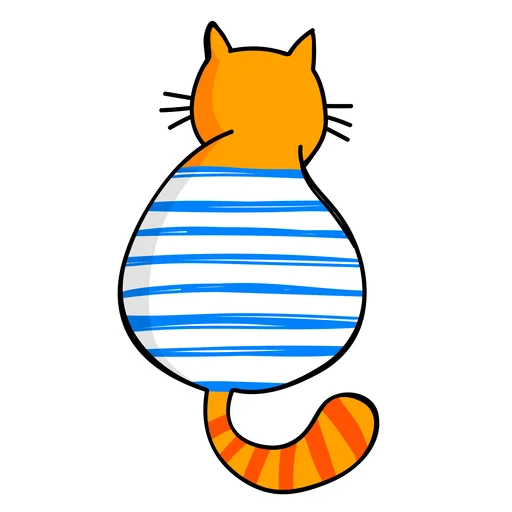 😡 Стикер «Нарисованный котик» для Telegram