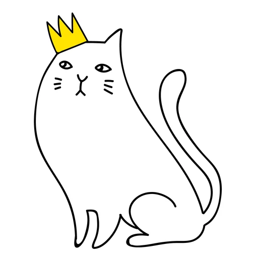 😧 Стикер «Нарисованный котик» для Telegram