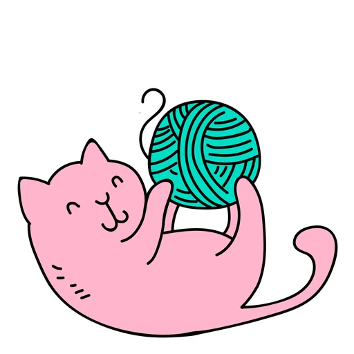 😧 Стикер «Нарисованный котик» для Telegram