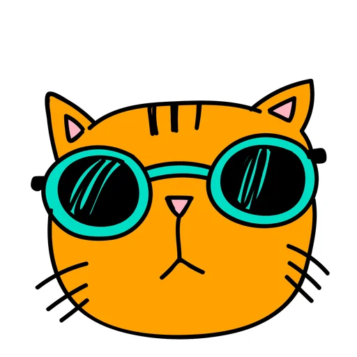 😮 Стикер «Нарисованный котик» для Telegram