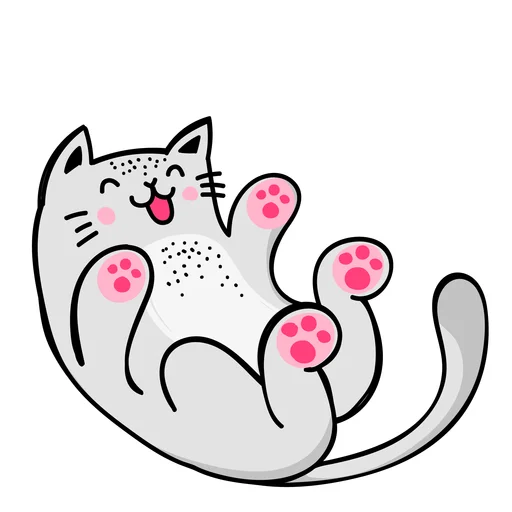 😧 Стикер «Нарисованный котик» для Telegram