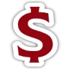 💰 Эмодзи «Бордовые буквы в белой обводке» для Telegram