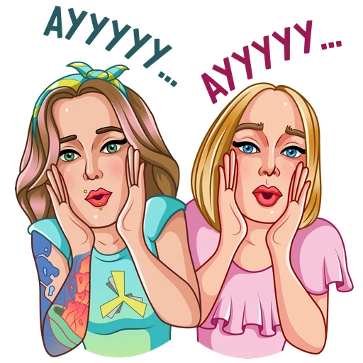 😯 Стикер «Nata and Yana PropellerAds» для Telegram