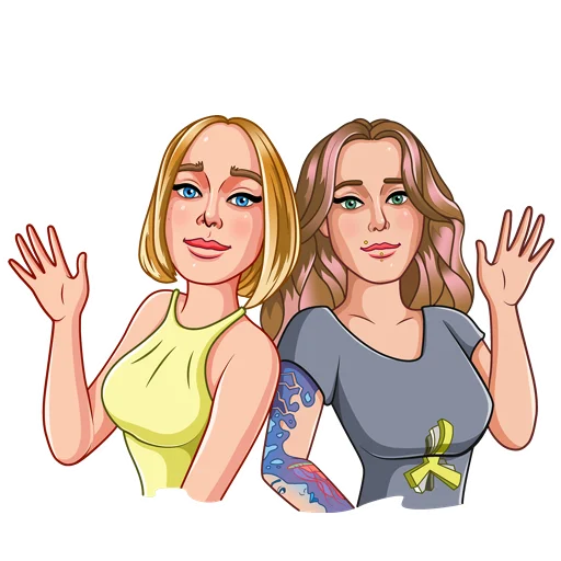 Стикерпак Nata and Yana PropellerAds для Telegram — скачать
